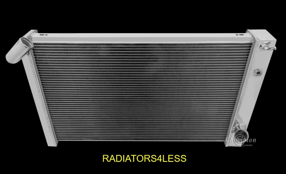 CHAMPION 4 FILAS RADIADOR ALUMINIO VENTILADOR 12" 69 70 71 72 CHEVY CORVETTE V8 BLOQUE GRANDE Foto 4 de 4