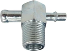 SBC & BBC Intake Manifold Vacuum T Fitting 3/8" - 1/4"  Chromate Zinc