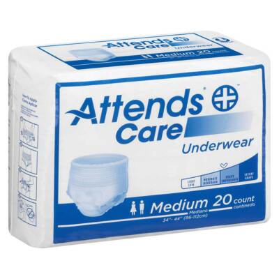 Attends Unisex Protective Underwear Medium 34 x 44'' Bag of 20