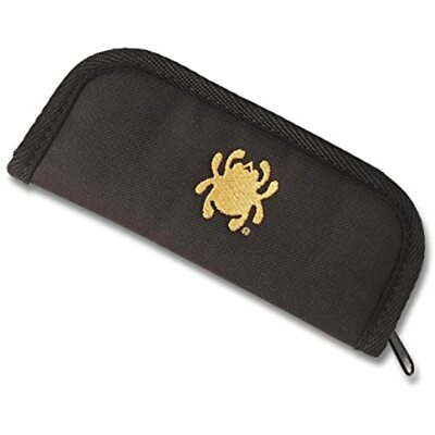 Spyderco High Quality 5.5'' Padded Zipper Case Pouch, Plush Interior, Black, C12N