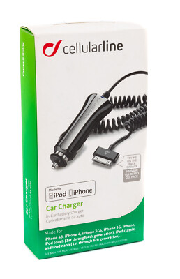 Cellularline iPhone 3G 4 4S  Kfz Auto Ladekabel Ladegerät Zigarettenanzünder 064