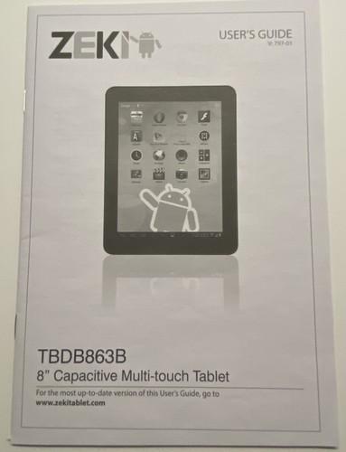 ZEKI TBDB863B 8GB WiFi White 8” Capacitive Multi-Touch Tablet NEW OPEN BOX - Picture 6 of 8