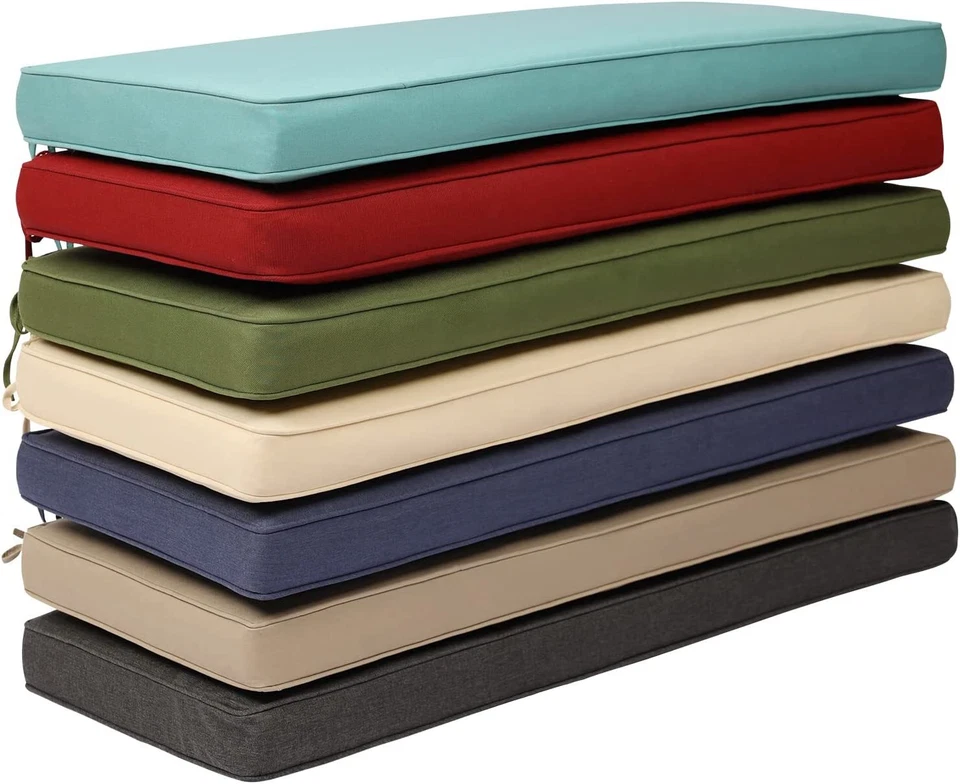 Aoodor 46x18x3 дюйма уличная скамейка подушка 2-3 сиденья подушечки стяжки съемный чехол - Изображение 2 из 2