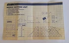 1984 Original Gi Joe Blueprint Missile Defense Unit Instruction Sheet Hasbro