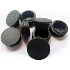 8 Pcs 2" Round Plastic End Caps Tubing Insert Metal Tube Protection