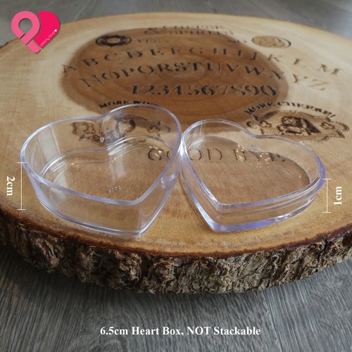 Acrylic Hard Plastic Clear Transparent Heart Round Container Gift Favor Box Bulk - Bild 7 von 9
