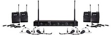 Gemini Uhf04hls1234 Quad Headset/lav Wireless Sys