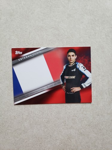 Esteban Ocon [Red] #FF-EO 2021 Topps Formula 1 Flags of Foundation card