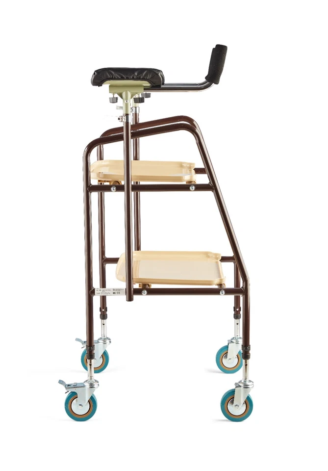 Mobility Walker with Trays, Upright Rollator with Forearm Rests - Image 2 of 4