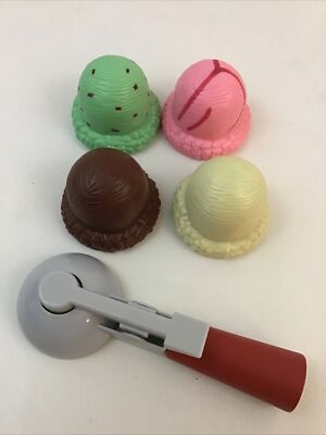 Melissa and Doug Ice Cream Cone Scoop & 4 Single Scoop Ice Creams Replacement E