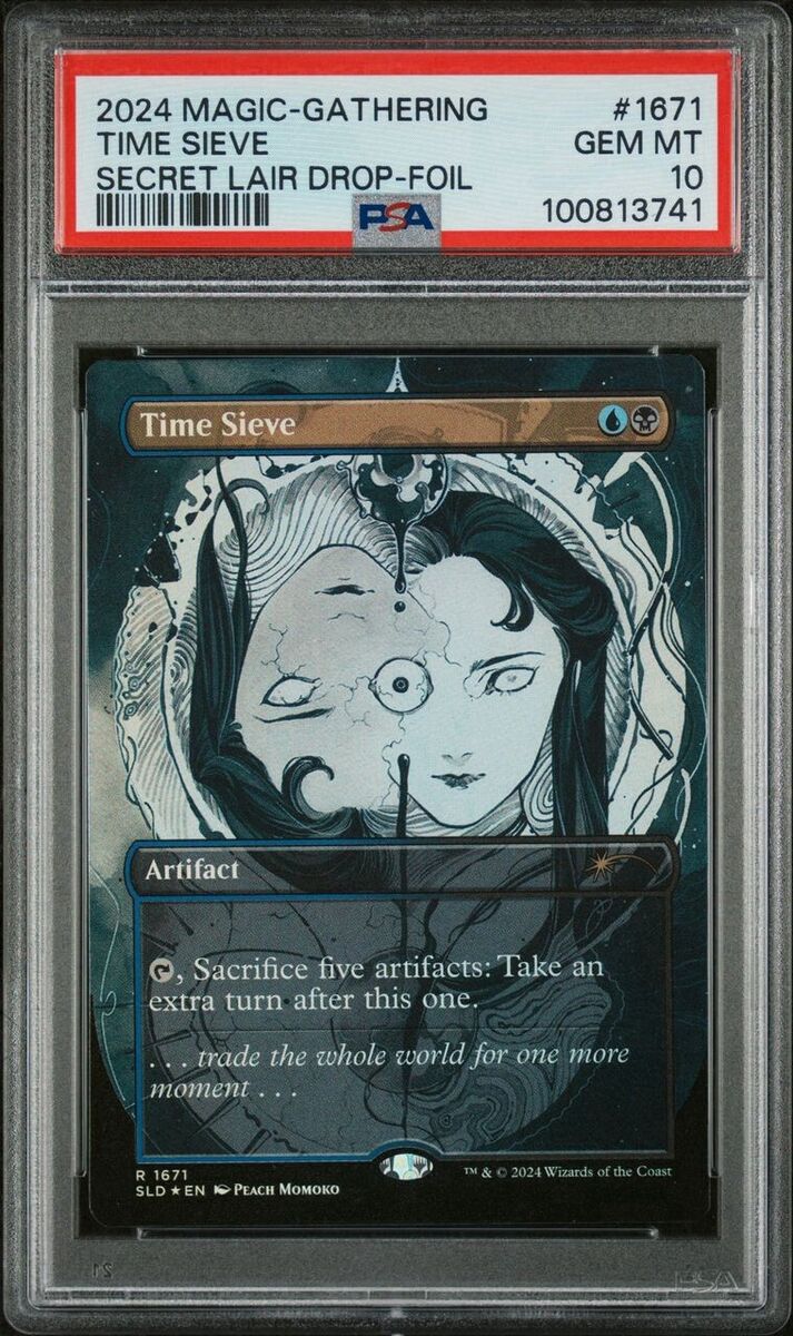 Time Sieve 1667 Rainbow Foil Peach Momoko Secret Lair MTG Time Sieve 1667 Rainbow Foil Peach Momoko Secret Lair MTG