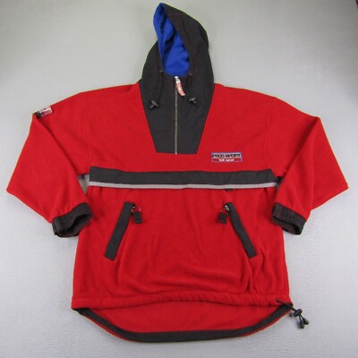 Vintage Paco Sport Jacket Mens Medium Red Tek Wear Fleece