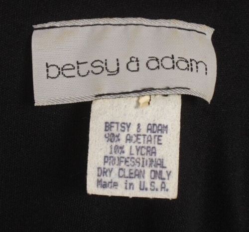 VINTAGE Betsy & Adam Size 10 Black Glitter Halter Dress, Open Back, Belt - Picture 11 of 11