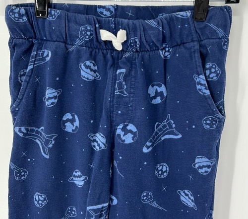 Carters EUC lot of 2 jogger sweatpants boys Size 14 Gray Blue Dinosaurs Space - Picture 3 of 13