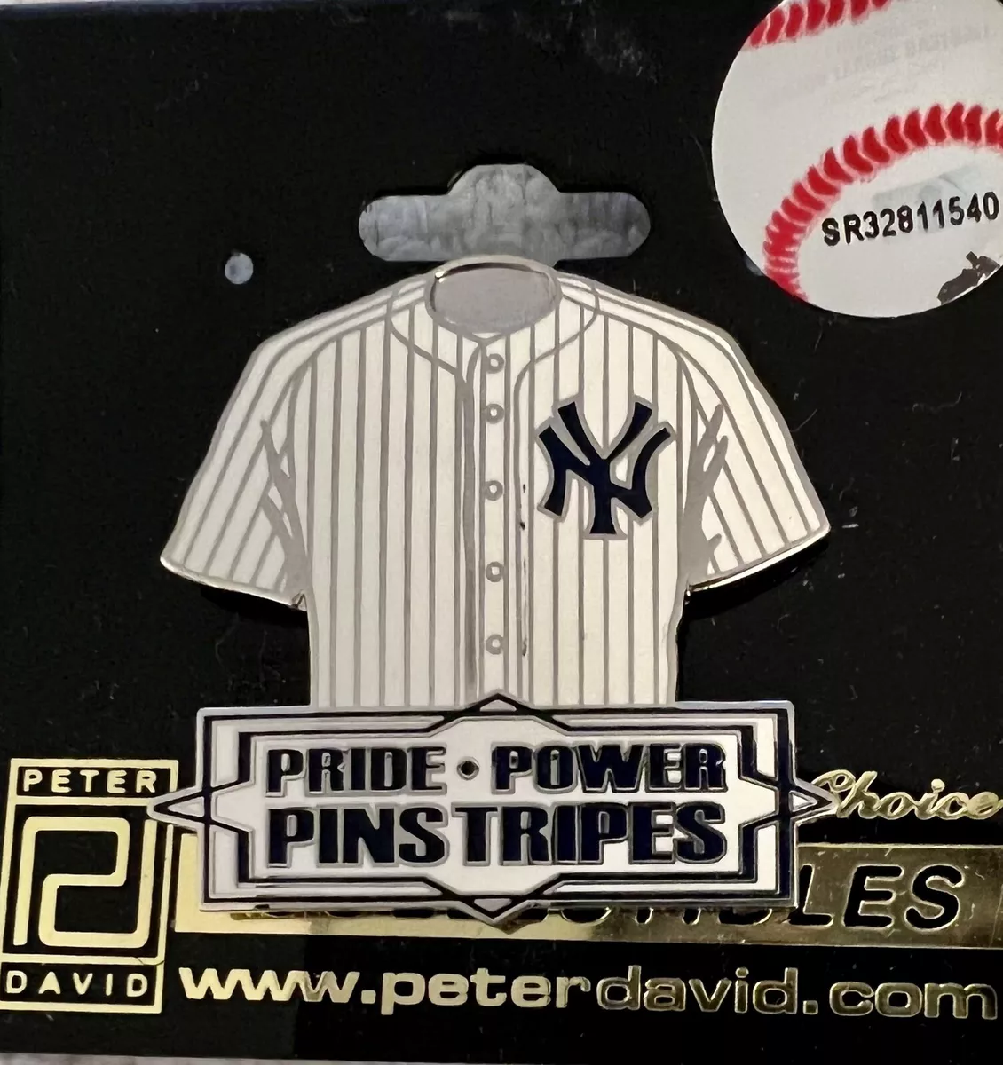 NY YANKEES JERSEY PIN PRIDE POWER PINSTRIPES MLB BASEBALL