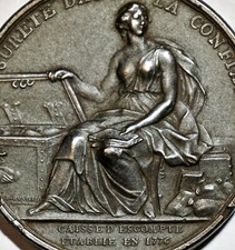USA  Medal, RARE Médaille LOUS XVI, La Caisse D'Escompte De Paris, Duvivier 1776