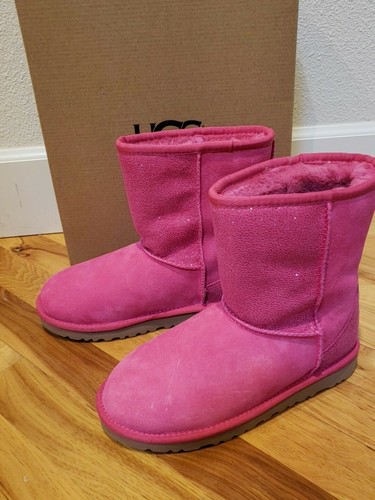 NUOVO in Scatola Stivali UGG Australia rosa Sparkle \