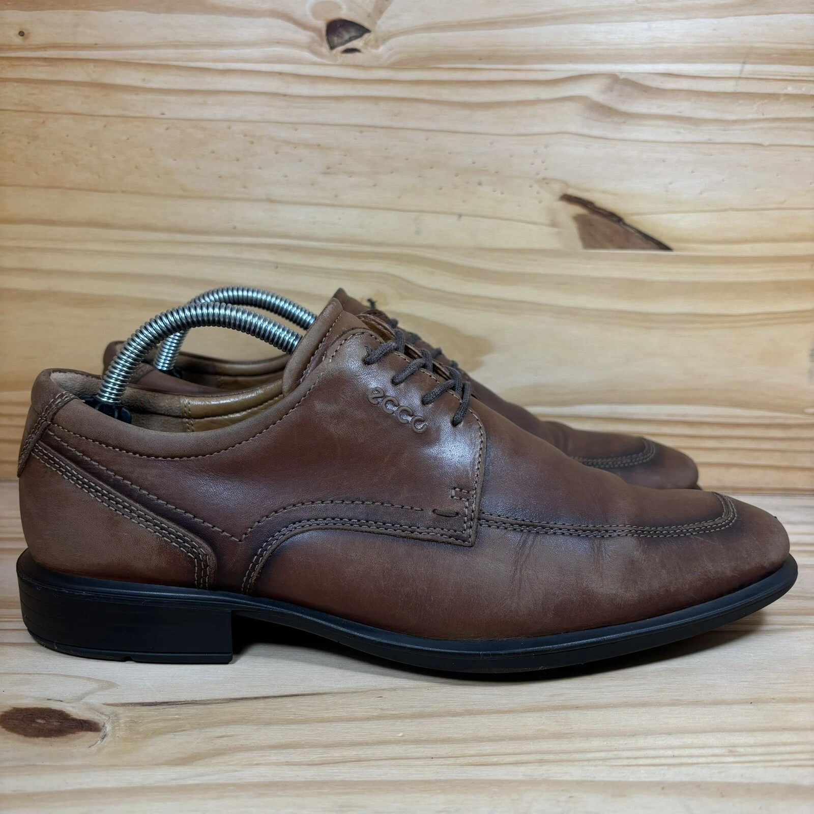 Scarpe Oxford eleganti da uomo Ecco Shock Point in pelle marrone taglia EUR 41 US 7 7 5