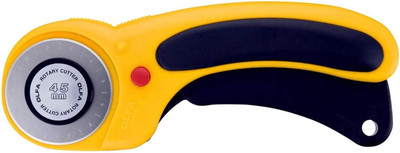 OLFA 45Mm Ergonomic Rotary Cutter (RTY-2/DX) - Rotary Fabric Cutter W/Blade Cove