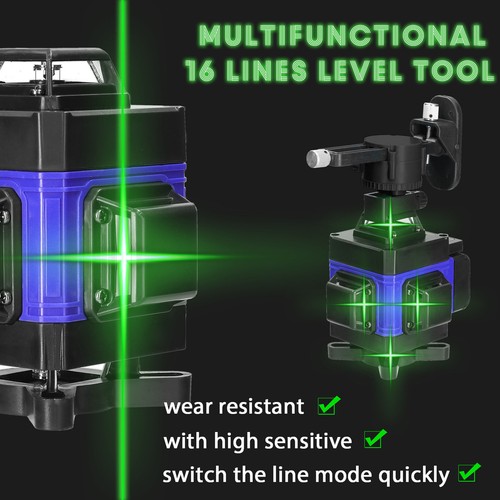 16 Line Laser Level Wasserwaage Kreuzlinienlaser für Verlegung Bodenfliesen - Bild 6 von 12