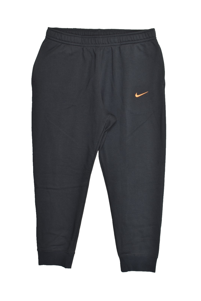 Nike Mens XL Sportswear Club Fleece Jogger Pants Black Orange