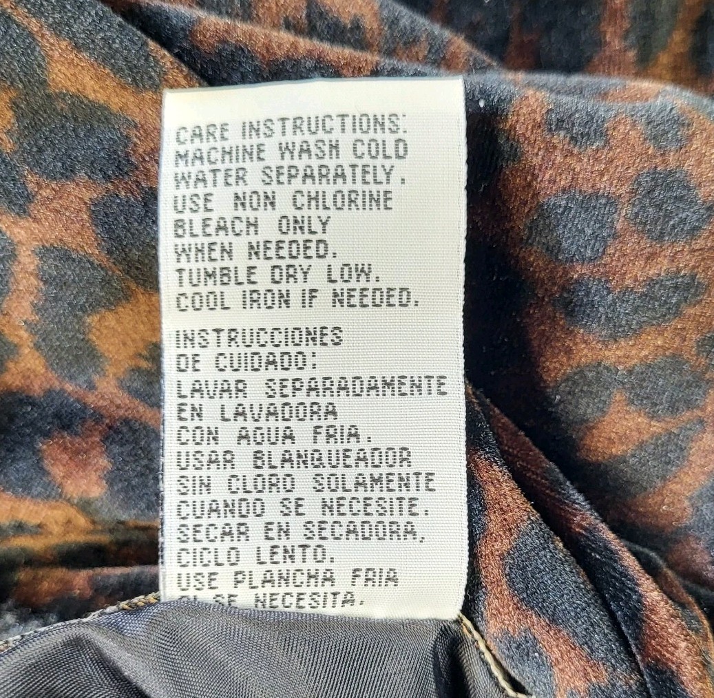 Current Seen Black Leopard Print Reversible Jacke… - image 11