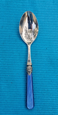 EME 18/10 Italy NAPOLEON PEARL BLUE SOLID SERVING SPOON 9 1/4''