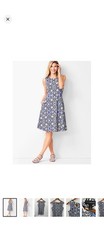 Talbots Mosaic A-Line Sleeveless Dress Small