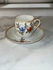 Miniature Vintage Japanese Tea Cup and Saucer Set Hand Painted 12 Pieces 