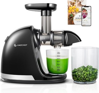 NEW AMZCHEF ZM1501 150W BPA Free Electric Slow Masticating Juicer In Black Z03