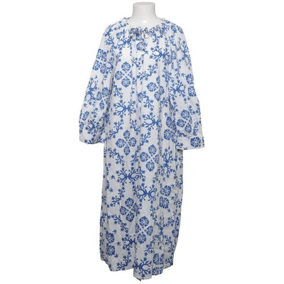H&M, Kleid, Größe: M, Blau/Weiß, Baumwolle, Blumen, Damen #Hm8