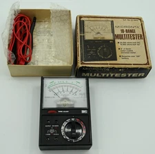 Vintage Micronta 18-Range Multitester VOM Cat. No. 22-201U 20,000 OHMS/Volt DC