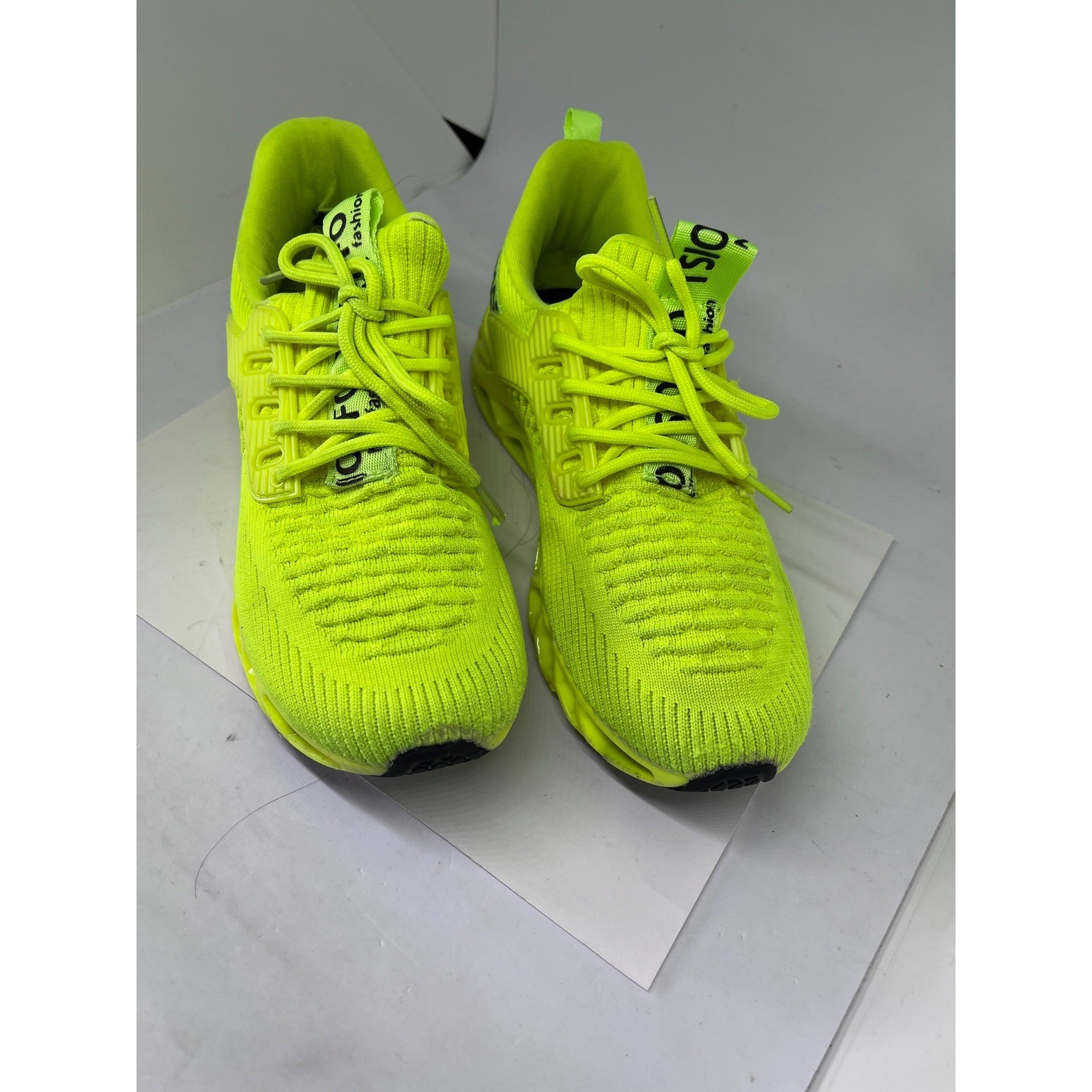 TSIODFO Women's Running Shoes Neon Yellow Lime Green Blade A