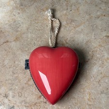 Hallmark Signature Heart Keepsake Ornament 3in Red Ceramic Hinged Always Locket