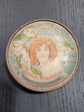 VECCHIA SCATOLA PORTA CIPRIA POUDRE DE RIZ FRANCIA BLEUZE HADANCOURT ART NOUVEAU