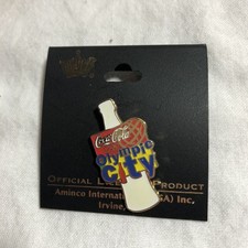 1996 Atlanta Olympics enamel pin Coca-Cola bottle Olympics city pin