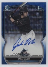 2023 Bowman Draft Chrome Prospect Blue Wave Refractor /150 Jake Deleo Auto 12ec