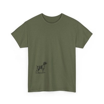 German Shorthaired Pointer Unique Gift | Off-Center Hunting Dog Graphic T-Shirt