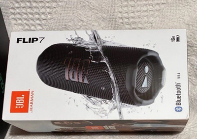 JBL Flip 7 Portable Waterproof Bluetooth Speaker - Black New Sealed