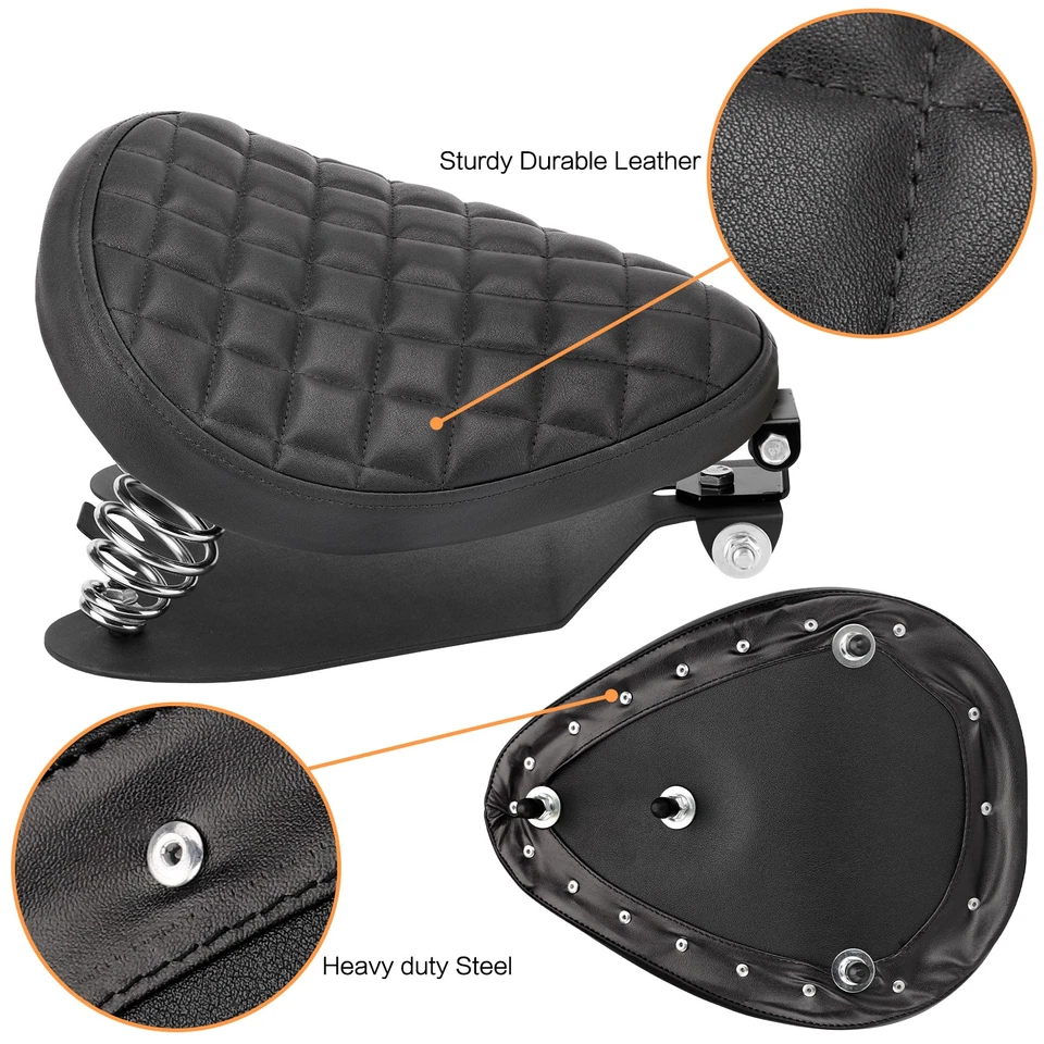 3" Spring Solo Seat Base Bobber Black For Yamaha Virago XV1100 XV750 XV535 XV250 - Изображение 2 из 4