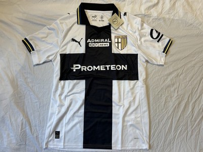 PUMA Parma Calcio Soccer Jersey Medium White Black Team Colors