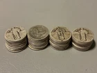 40 Coin Standing Liberty Quarter Lot - Cull Slick No Date 90% Silver $10 FV Roll
