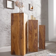 Design Dekoration Säule 3er Set MAKASSAR 80c...