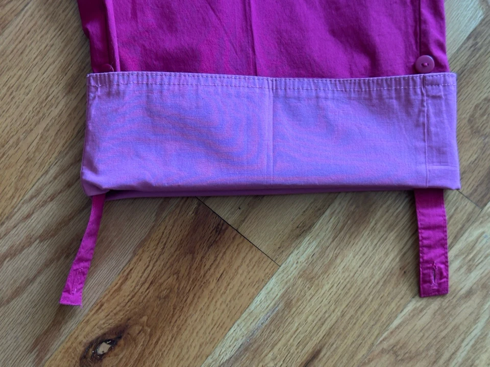 Danskin Woman’s Pink Cropped capri straight leg pants drawstring - Image 2 of 4