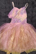Adult Curtain Call Costumes Rainbow Colored Dress Medium Dance