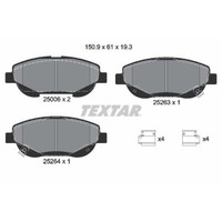 Textar 2500601 Bremsbelagsatz Scheibenbremse Vorderachse FüR Toyota