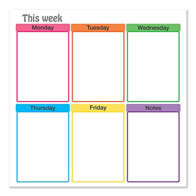 Geyer Instructional Products - 23 X 24 Weekly Blank Dry Erase Magnetic Calendar