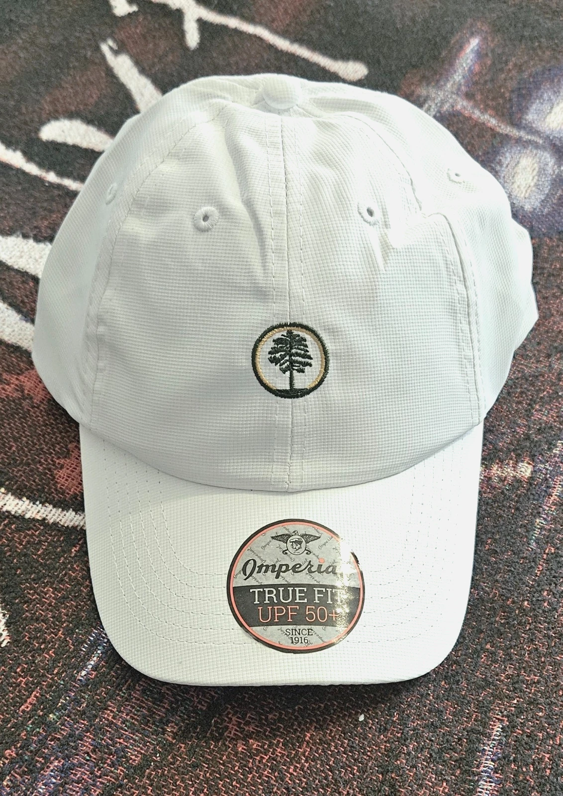 NEW IMPERIAL TRUE FIT Lightweight Cap Hat LOBLOLLY GOLF CLUB White Adjustable