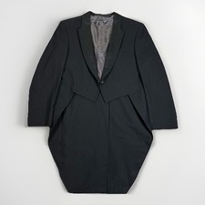 Vintage Christian Dior Tails Tuxedo Jacket Mens Size 41R Wool Formal Dress USA