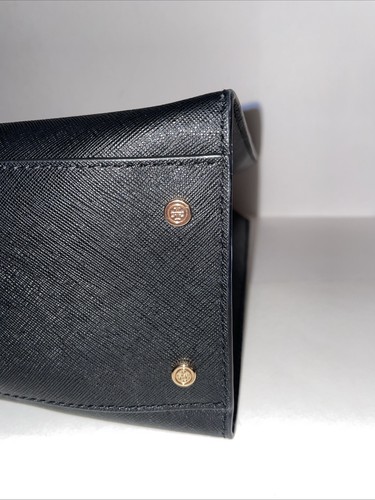 Tory Burch Black Leather Handbag Satchel Purse - Picture 17 of 19